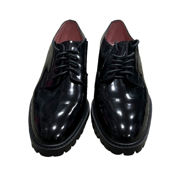 pedder red Flats & Loafers for Women on Sale up to 90% Off  Pedder Red Black Patent Chunky Heel Lace Up Loafers Size 37 Women\'s